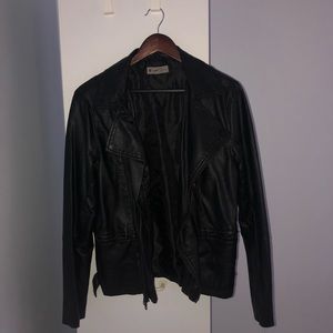 Black leather jacket